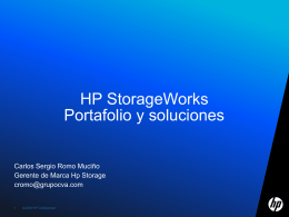 HP StorageWorks Product and Solution categories