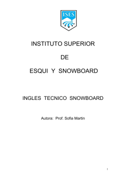Inglés Técnico - Snowboard
