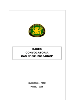 BASES CONVOCATORIA CAS Nº 001-2015-UNCP