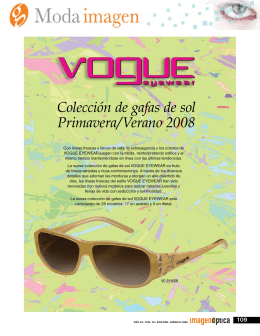 Colección de gafas de sol Primavera/Verano 2008 Vogue