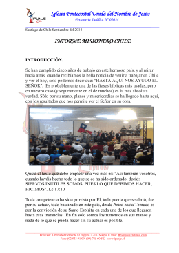 Informe Completo. - Iglesia Pentecostal Unida de Colombia