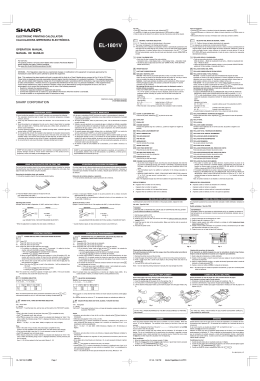EL-1801V Operation Manual