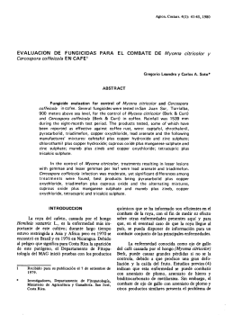 Evaluación de fungicidas para el combate de Mycena citricolor y