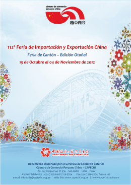 112º Feria de Importación y Exportación China