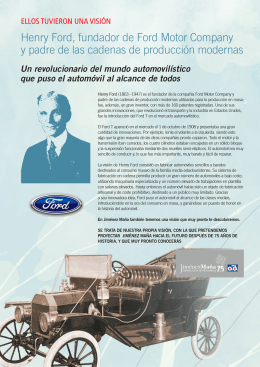 Henry Ford, fundador de Ford Motor Company y padre de las