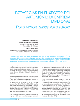 estrategias en el sector del automóvil. la empresa divisional ford