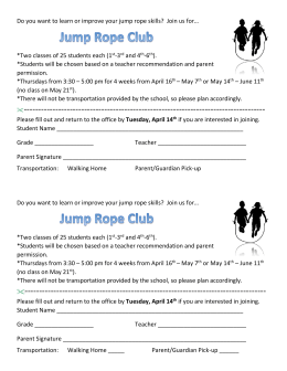 Do you want to learn or improve your jump rope skills? Join us for