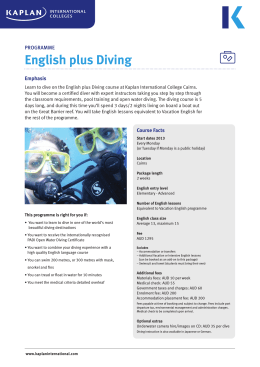 English plus Diving - Kaplan International English