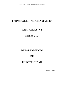 TERMINALES PROGRAMABLES PANTALLAS NT Modelo
