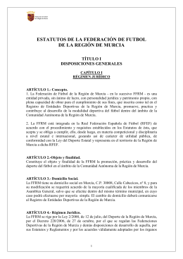 Estatutos de la Federación de Fútbol de la Región de Murcia