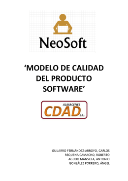 MODELO DE CALIDAD DEL PRODUCTO SOFTWARE