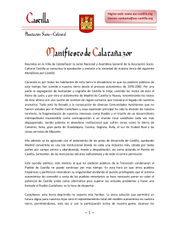 Manifiesto de Calatañazor - Asociación Socio
