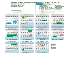 2014-2015 school year calendar corvallis school district #1