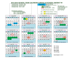 2013-2014 school year calendar corvallis school district #1