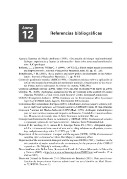 12. Referencias bibliográficas 13. Legislación y normativa