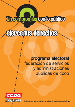 Programa electoral FSAP-CCOO