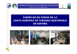Ejemplos de foros de la CETS en España, a cargo de Amanda