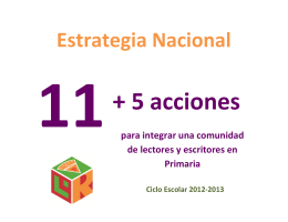 estrategia nacional 11+5 acciones para integrar una comunidad de