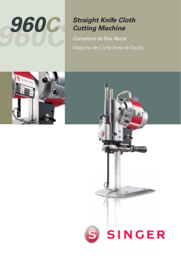 Singer 960C Straight Knife Cloth Cutting Machine | Specification Sheet