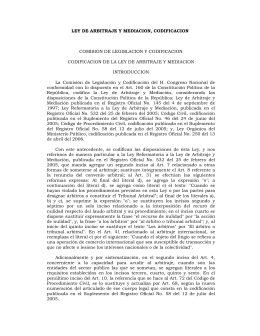 Ley de Arbitraje y Mediación.