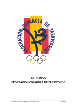 estatutos de la federacion española de taekwondo