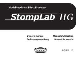 StompLab IIG Owner`s manual
