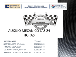 AUXILIO MECANICO LAS 24 HORAS - Centro de Emprendimiento