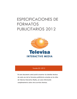 Especificaciones de formatos publicitarios 2012