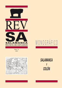 SALAMANCA REVISTA DE ESTUDIOS. Salamanca y Colón
