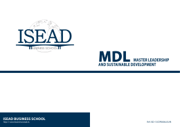 mdl master leadership and sustainable development