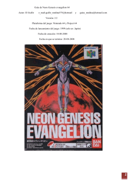 Guía Neon Genesis Evangelion (N64)