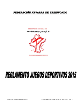 Reglamento jjdd 2015 - Federación Navarra de Taekwondo