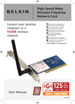 High-Speed Mode Wireless G Desktop Network Card