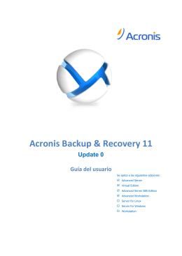 1.2 Componentes de Acronis Backup & Recovery 11