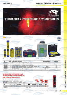 PIROTECNIA / PYROTECHNIE / PYROTECHNICS