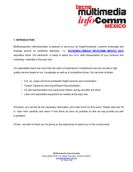 shipper`s instruction sheet - TecnoMultimedia InfoComm México