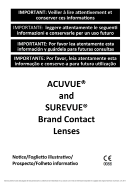 ACUVUE® and SUREVUE® Brand Contact Lenses