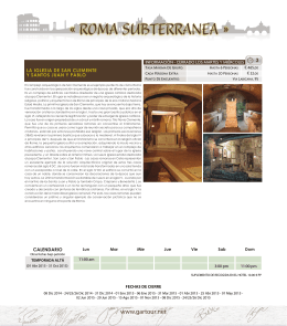 « ROMA SUBTERRANEA - gartourprograms.net
