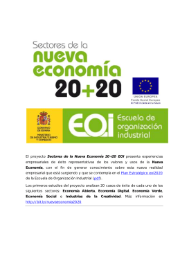 El proyecto Sectores de la Nueva Economía 20+20 EOI presenta