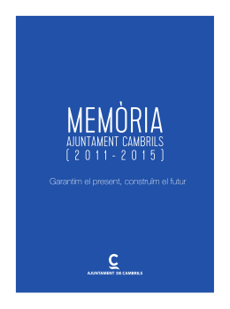 Arxiu Memòria 2011-2015 - Ajuntament de Cambrils