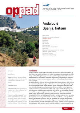 Andalucië Spanje, fietsen