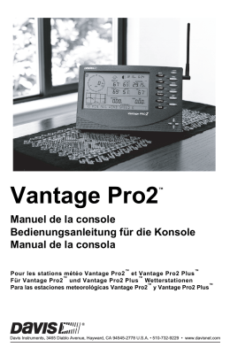 Vantage Pro2 - Davis Instruments Corp.