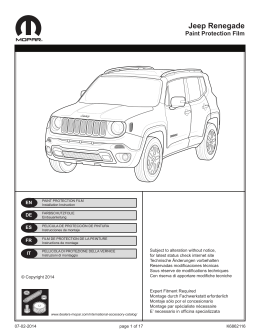 Jeep Renegade - Mopar International Accessories Catalog