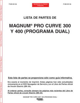 MAGNUM® PRO CURVE 300 Y 400 (PROGRAMA