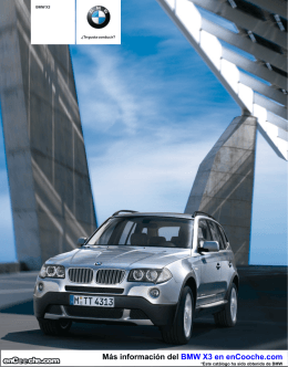 Catálogo del BMW X3