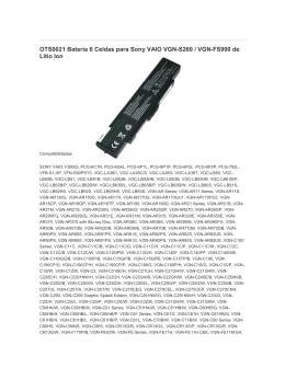 OTS0021 Bateria 6 Celdas para Sony VAIO VGN-S260