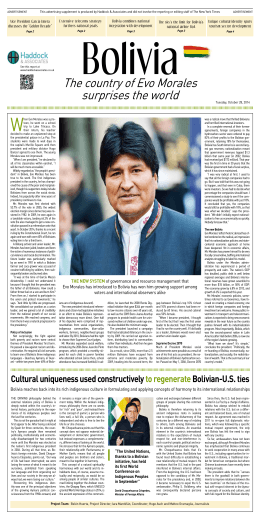 The country of Evo Morales surprises the world