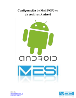 Configuración de Mail POP3 en dispositivos Android