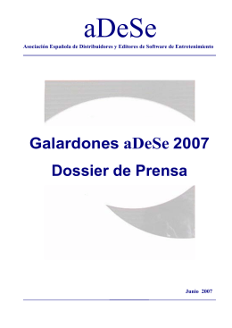 Galardones aDeSe 2007 Dossier de Prensa