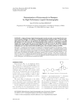 Determination of Ketoconazole in Shampoo by High Performance